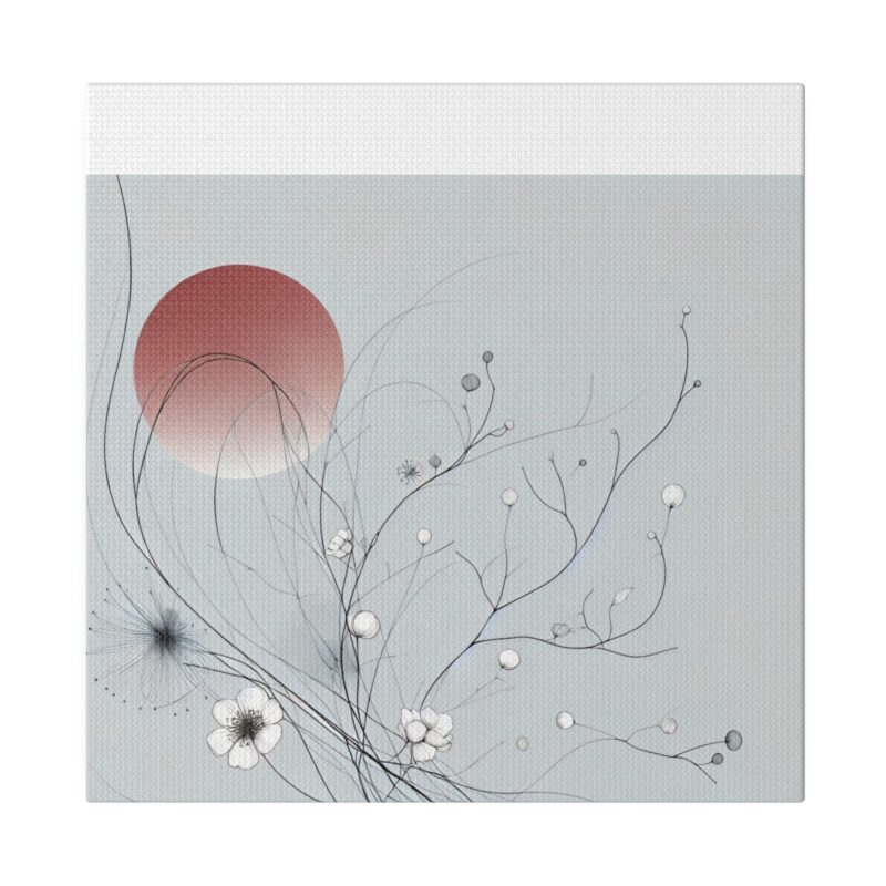 Serenity in Bloom: Japanese Floral Abstract Wall Art - Image 76