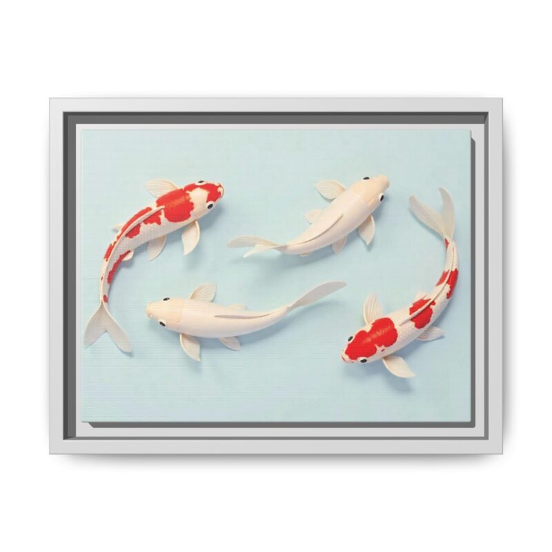 Canvas Print - Colorful Koi Fish Swimming in Minimalist Style - Image 46