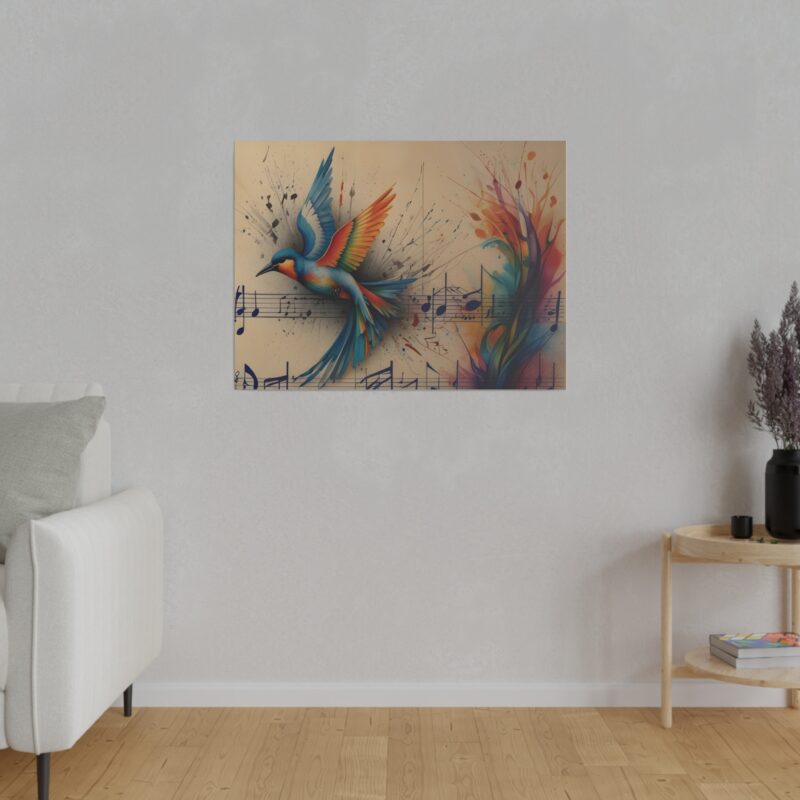 Canvas Wall Art - Minimalist Bird and Music Art: Perfect for Nature Lovers - Image 28