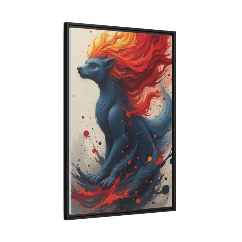 Matte Canvas, Framed  Joyful Chaos: Vibrant Colors and Energetic Expression of Happiness - Image 31
