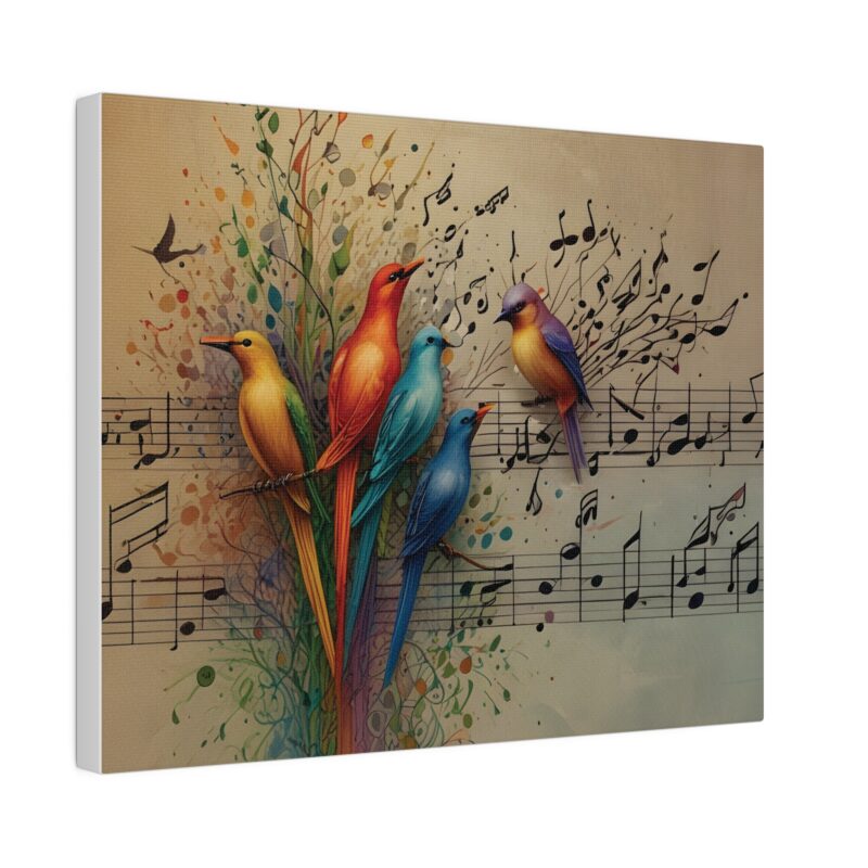 Canvas Wall Art Birds Music Harmony Abstract Design - Image 55