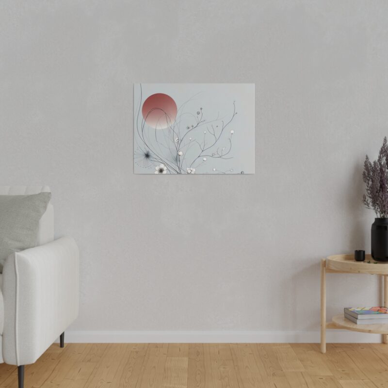 Serenity in Bloom: Japanese Floral Abstract Wall Art - Image 23