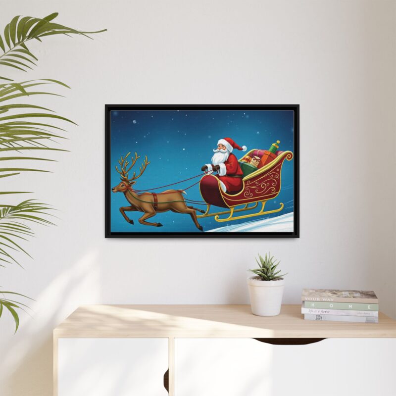 Canvas Print - Traditional Sleigh Ride Santa Claus Christmas Wall Art - Image 12