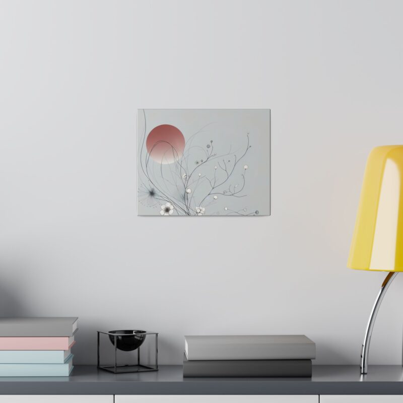 Serenity in Bloom: Japanese Floral Abstract Wall Art - Image 56
