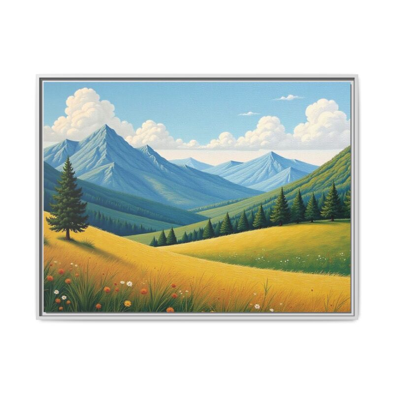 Canvas Prints - Impasto Landscapes: Textured Mountains, Fields, Water - Image 110