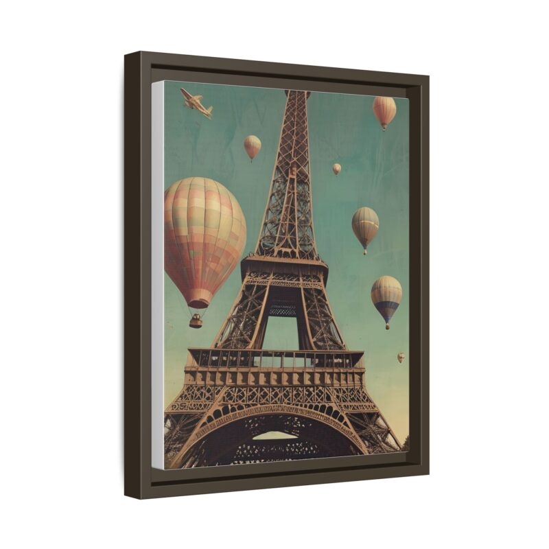 Vintage Paris Travel Canvas art with Hot Air Balloons and Street Lamps - Image 51