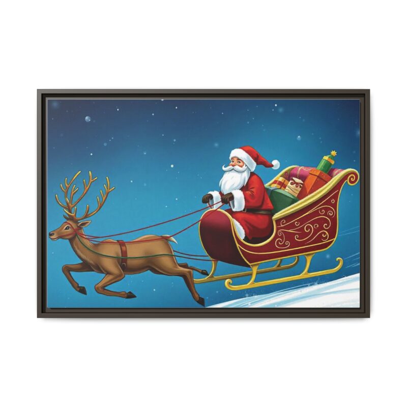 Canvas Print - Traditional Sleigh Ride Santa Claus Christmas Wall Art - Image 34