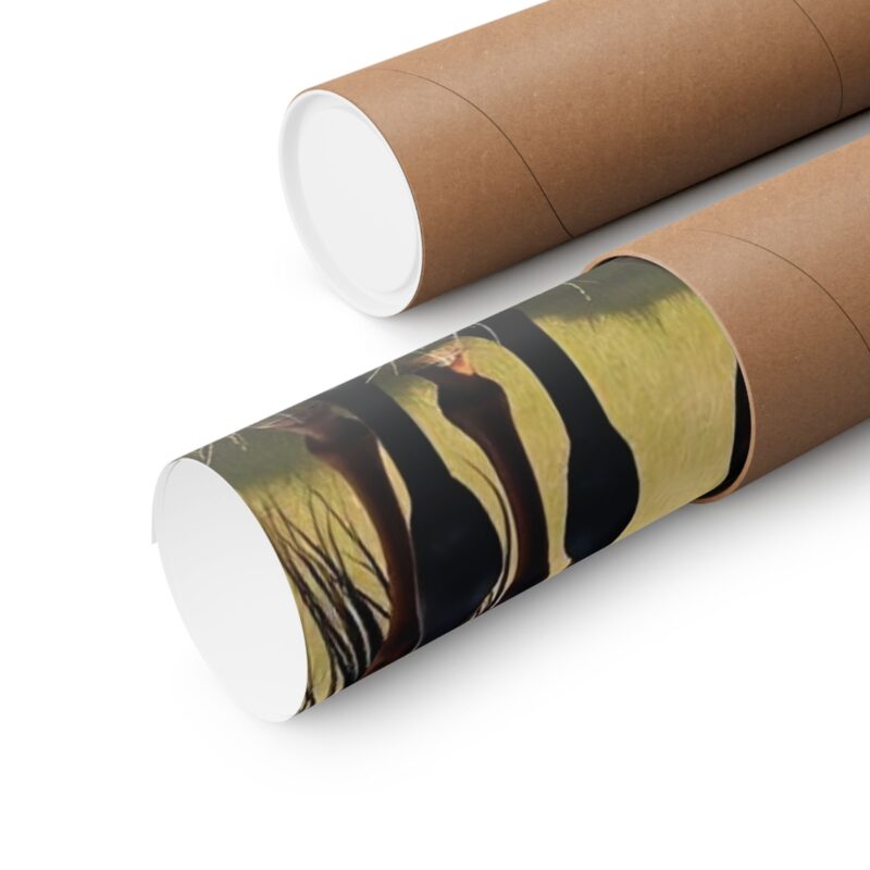 Matte Vertical Posters of Three Horses in a Grassy Field: Brown, Gray, and Chestnut - Image 60