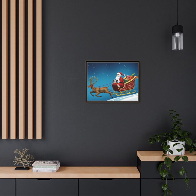 Canvas Print - Traditional Sleigh Ride Santa Claus Christmas Wall Art - Image 25