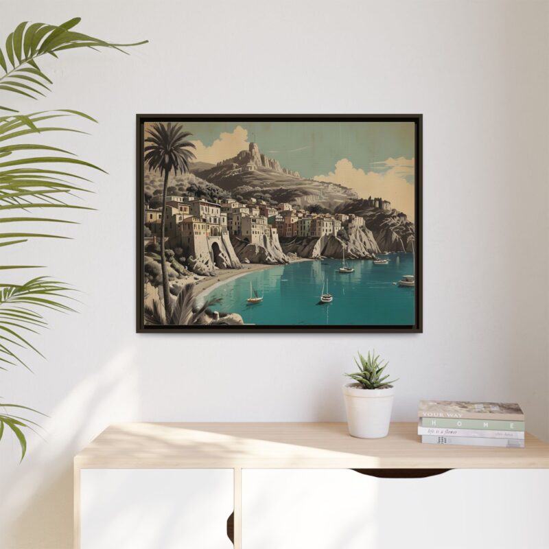 Retro Italian Riviera Travel Poster with Bold Typography Wall Art - Image 89