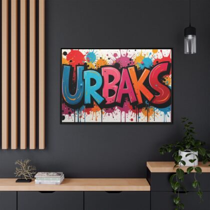 Canvas Wall Art  urban graffiti style with bold and colorful splatters