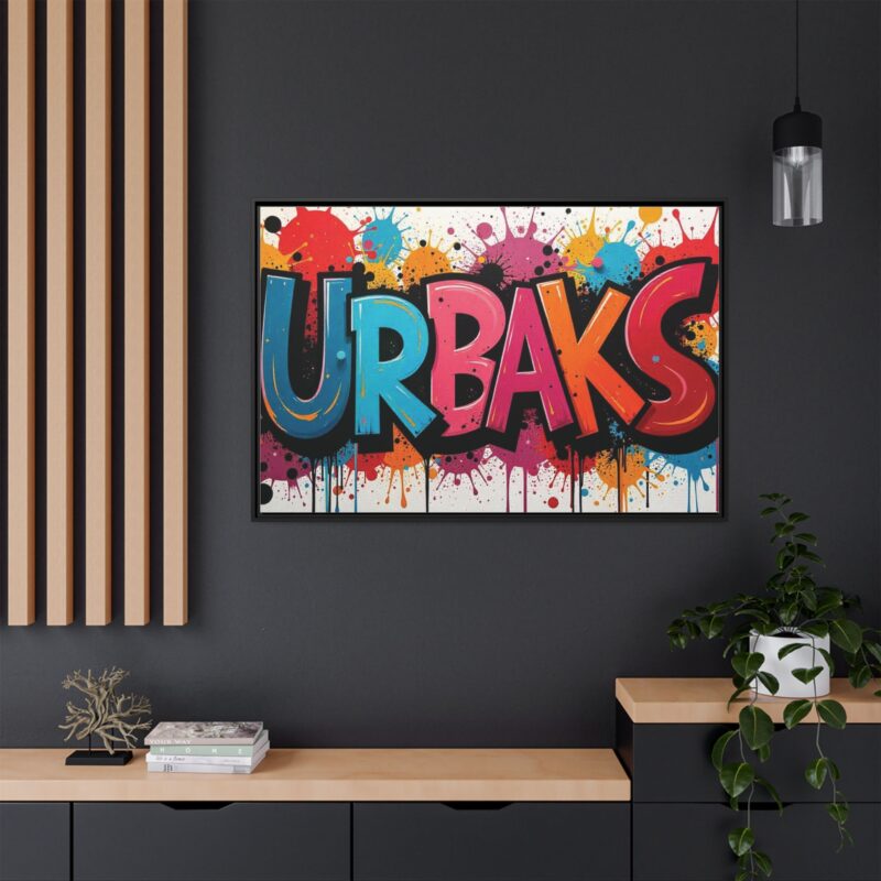 Canvas Wall Art  urban graffiti style with bold and colorful splatters