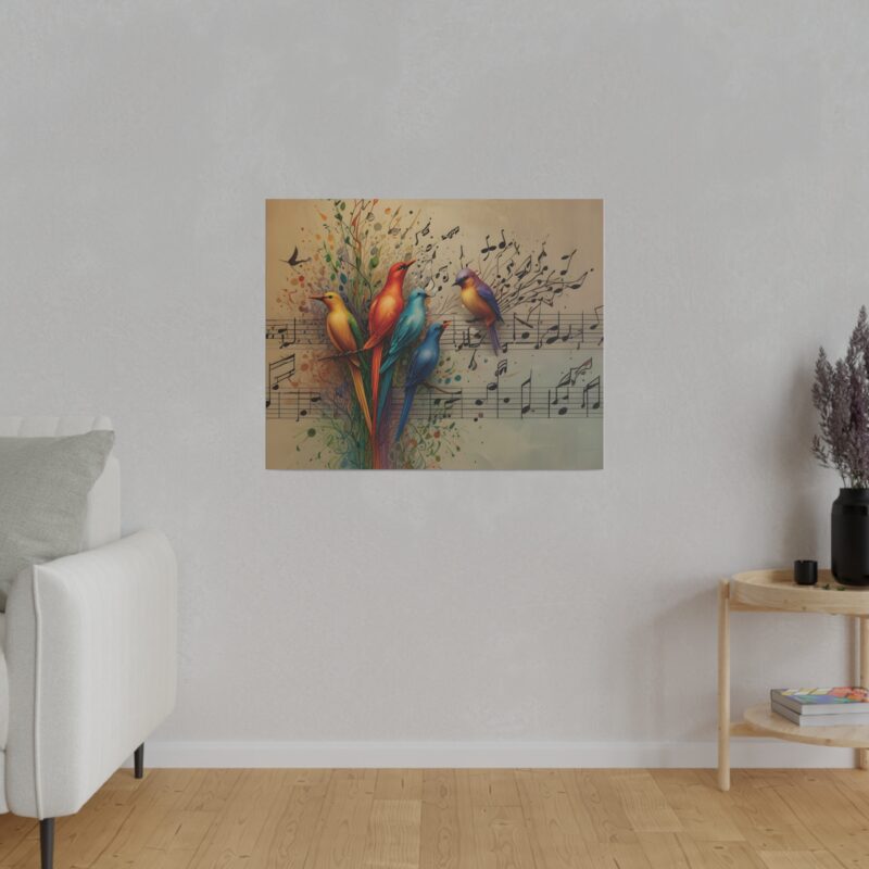 Canvas Wall Art Birds Music Harmony Abstract Design - Image 68