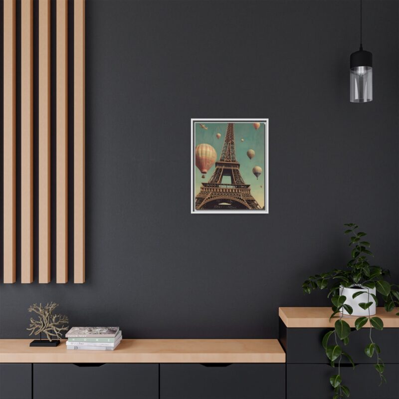 Vintage Paris Travel Canvas art with Hot Air Balloons and Street Lamps - Image 68
