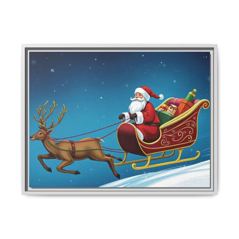 Canvas Print - Traditional Sleigh Ride Santa Claus Christmas Wall Art - Image 30