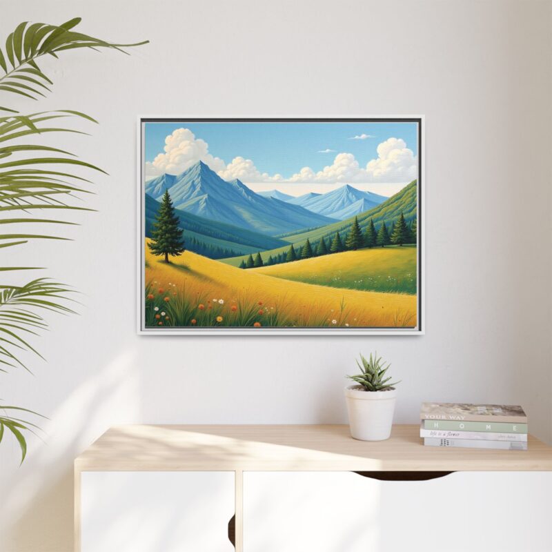 Canvas Prints - Impasto Landscapes: Textured Mountains, Fields, Water - Image 94