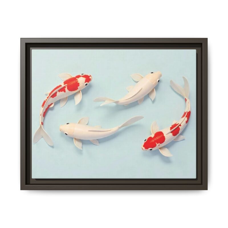 Canvas Print - Colorful Koi Fish Swimming in Minimalist Style - Image 50