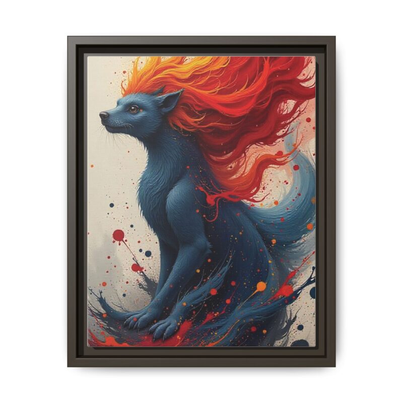 Matte Canvas, Framed  Joyful Chaos: Vibrant Colors and Energetic Expression of Happiness - Image 50