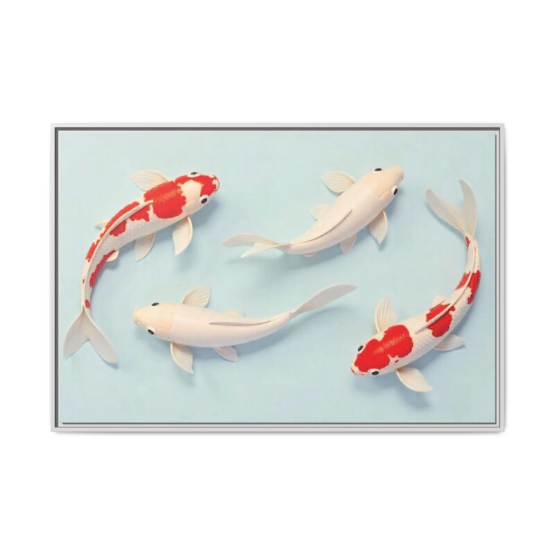 Canvas Print - Colorful Koi Fish Swimming in Minimalist Style - Image 118