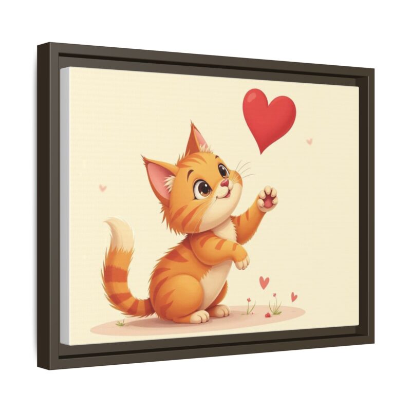 Canvas Print Wall Art - Cartoon Cat Paw Reaching Heart - Image 47