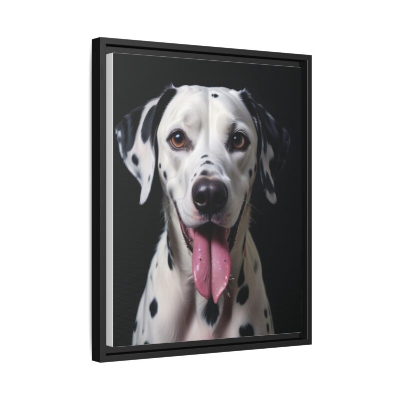 Canvas Art print features a detailed oil painting of a Dalmatian dog with a playful pink tongue sticking out - Image 19