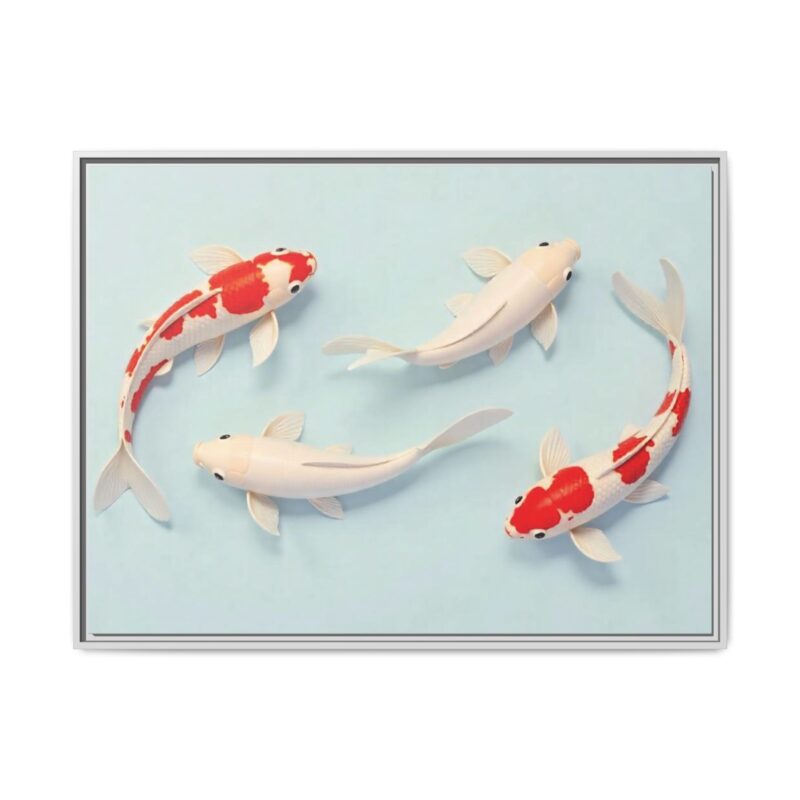 Canvas Print - Colorful Koi Fish Swimming in Minimalist Style - Image 110