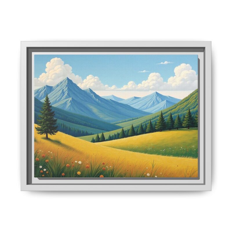 Canvas Prints - Impasto Landscapes: Textured Mountains, Fields, Water - Image 46
