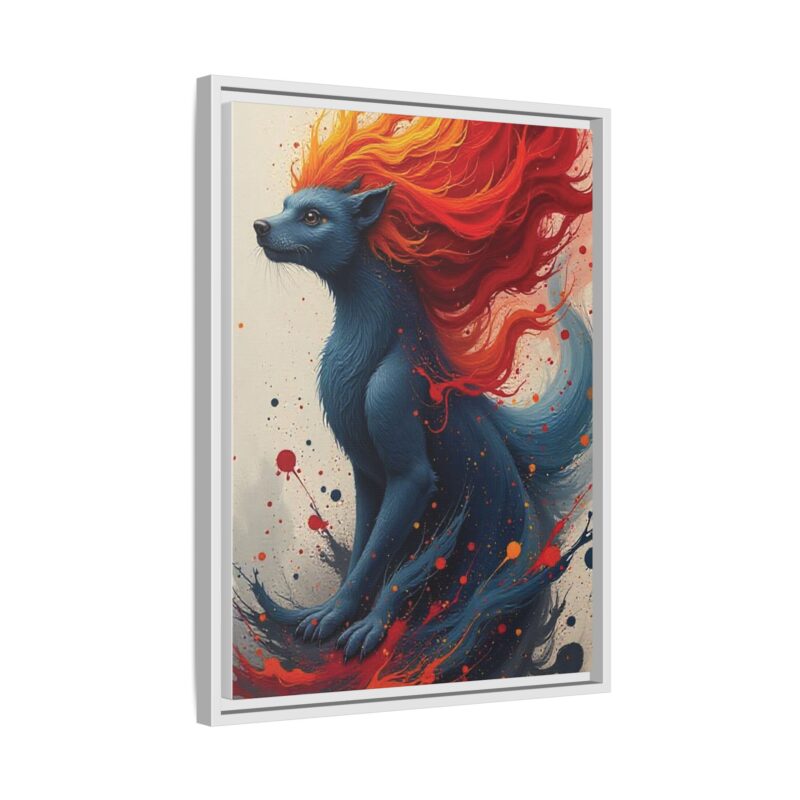 Matte Canvas, Framed  Joyful Chaos: Vibrant Colors and Energetic Expression of Happiness - Image 79