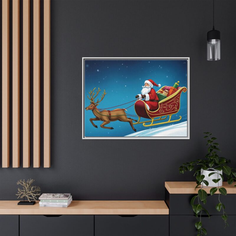 Canvas Print - Traditional Sleigh Ride Santa Claus Christmas Wall Art - Image 61