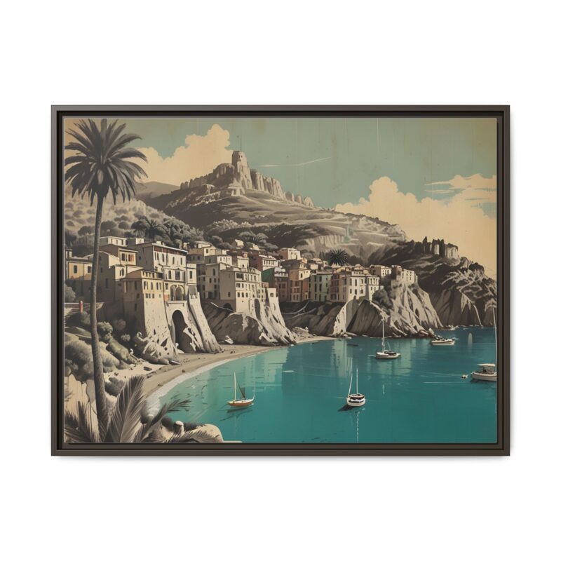 Retro Italian Riviera Travel Poster with Bold Typography Wall Art - Image 90