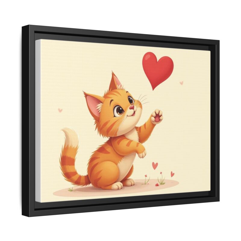 Canvas Print Wall Art - Cartoon Cat Paw Reaching Heart - Image 15
