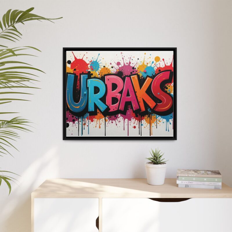 Canvas Wall Art  urban graffiti style with bold and colorful splatters - Image 124