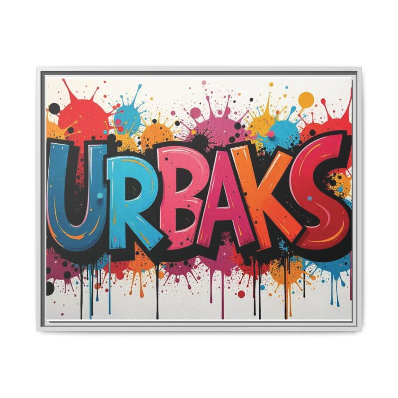 Canvas Wall Art  urban graffiti style with bold and colorful splatters - Image 130