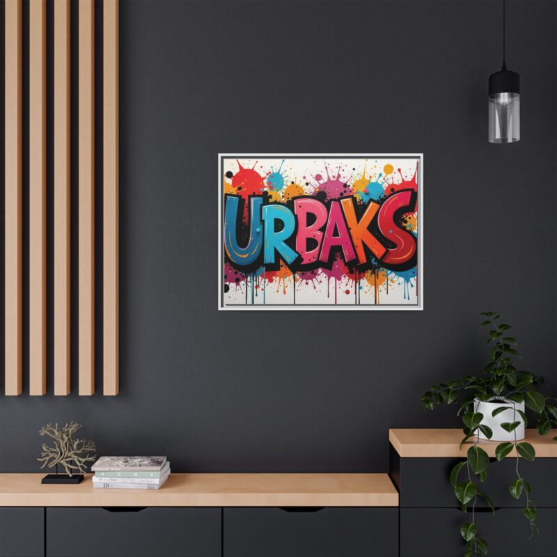 Canvas Wall Art  urban graffiti style with bold and colorful splatters - Image 92