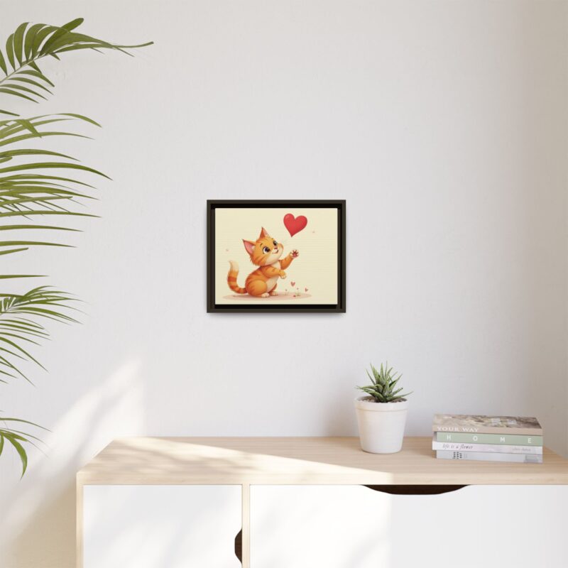 Canvas Print Wall Art - Cartoon Cat Paw Reaching Heart - Image 40