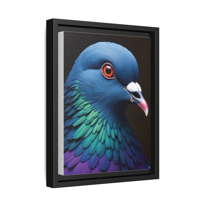 Canvas Print featuring a close-up portrait of a colorful pigeon - Image 7