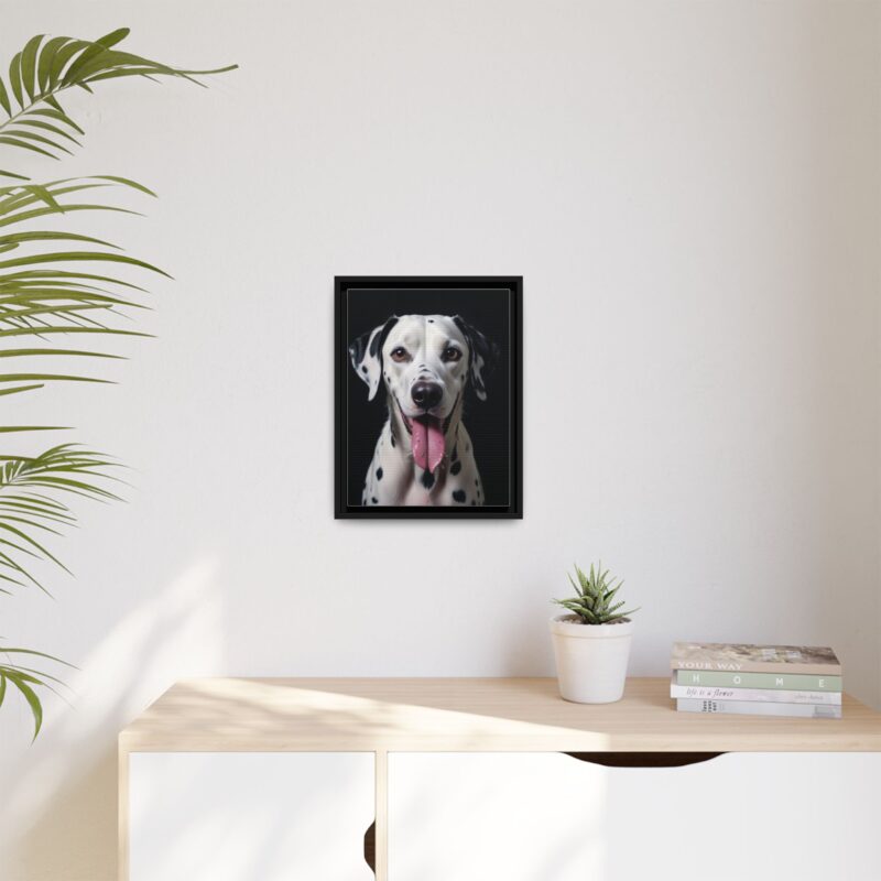 Canvas Art print features a detailed oil painting of a Dalmatian dog with a playful pink tongue sticking out - Image 16