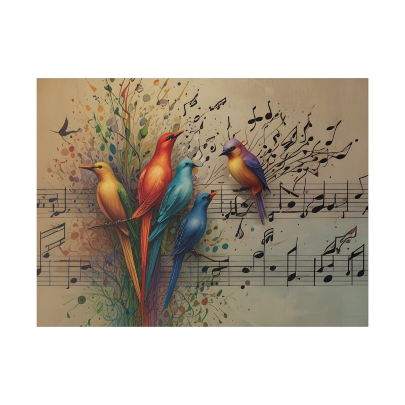 Canvas Wall Art Birds Music Harmony Abstract Design - Image 34