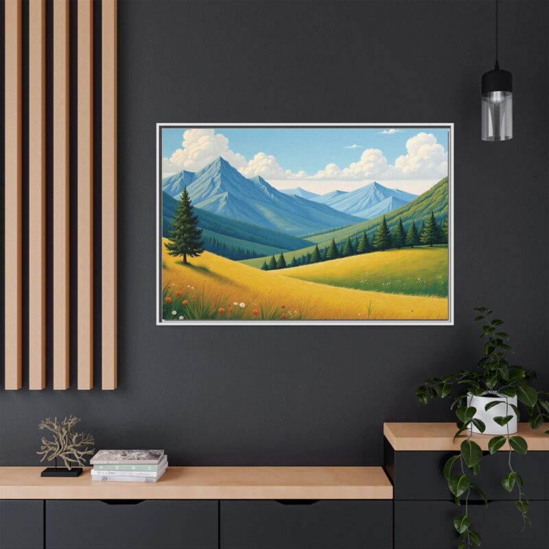 Canvas Prints - Impasto Landscapes: Textured Mountains, Fields, Water - Image 117