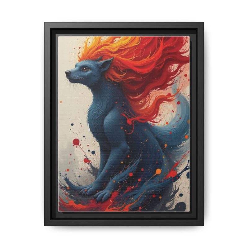 Matte Canvas, Framed  Joyful Chaos: Vibrant Colors and Energetic Expression of Happiness - Image 6