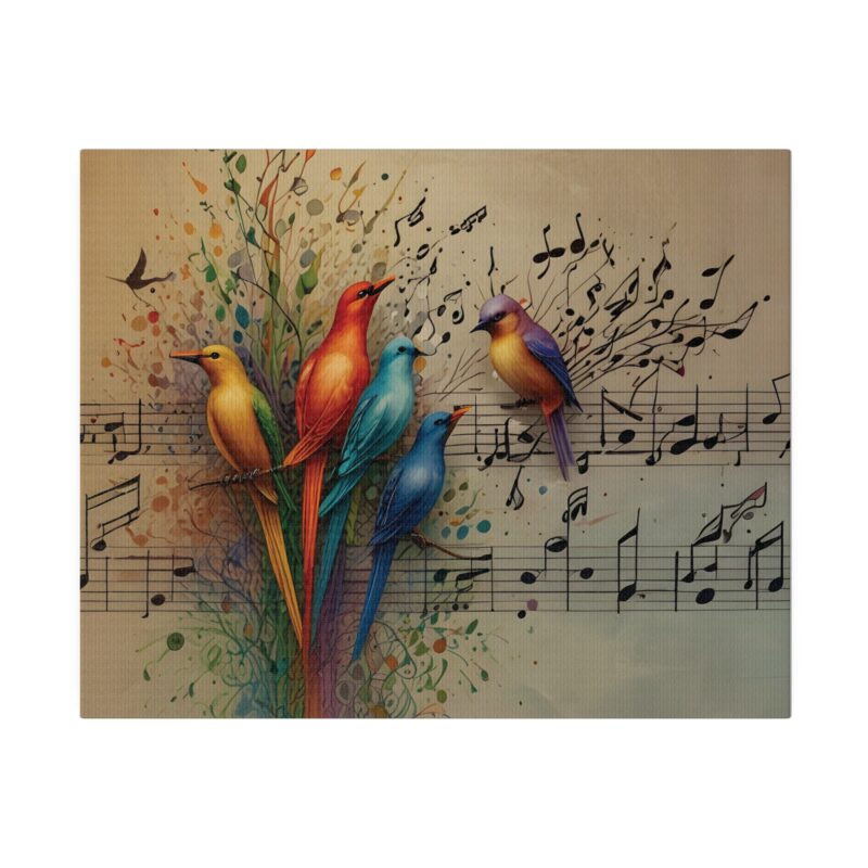Canvas Wall Art Birds Music Harmony Abstract Design - Image 54