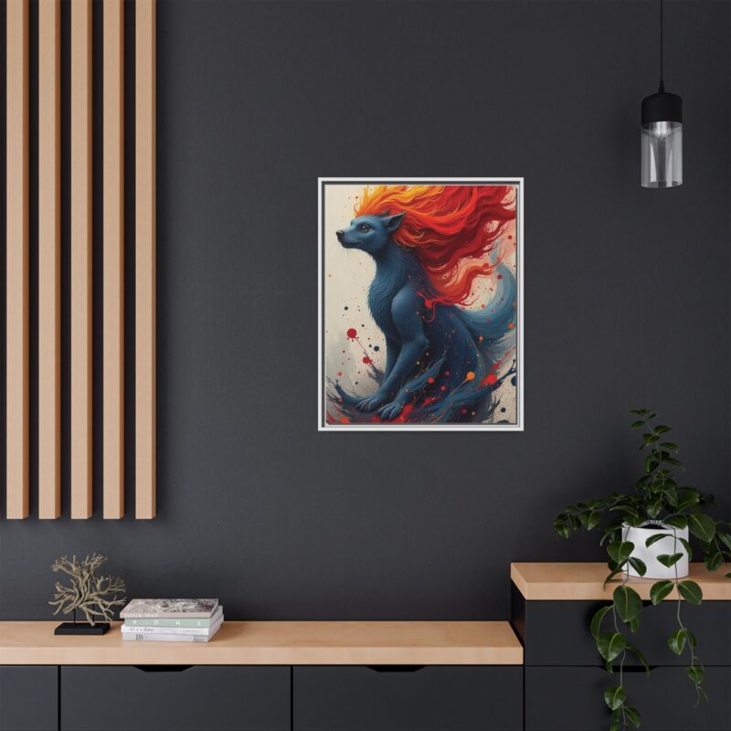 Matte Canvas, Framed  Joyful Chaos: Vibrant Colors and Energetic Expression of Happiness - Image 132