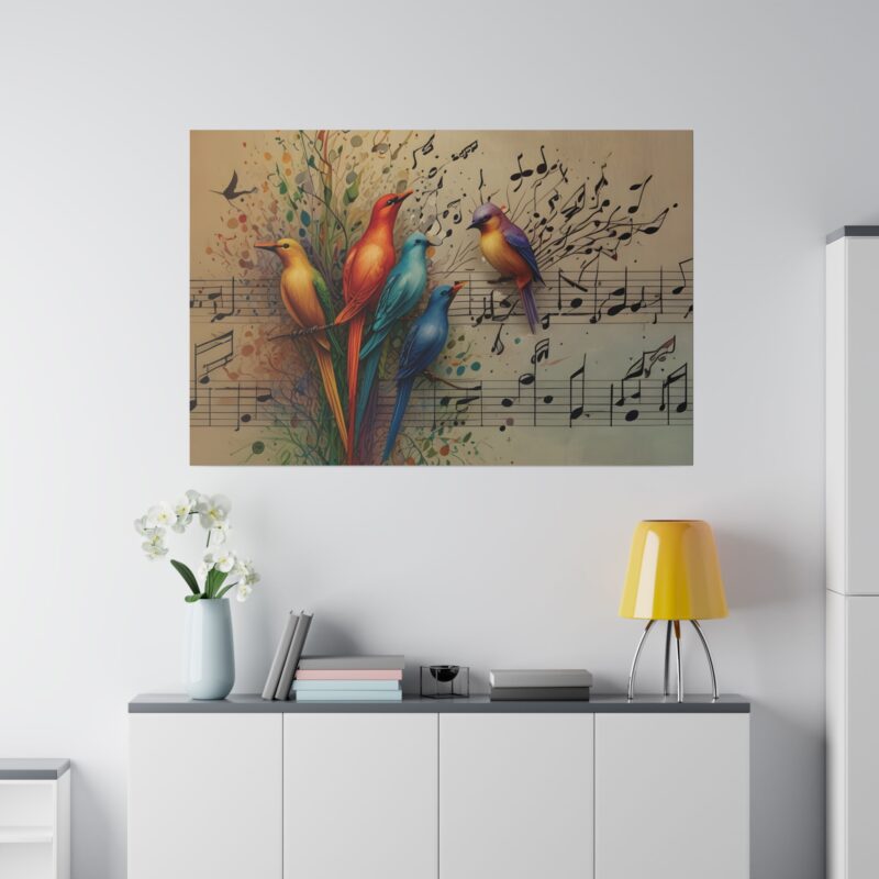 Canvas Wall Art Birds Music Harmony Abstract Design - Image 37