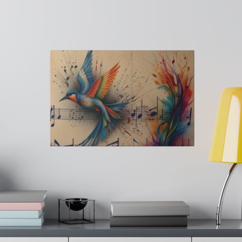 Canvas Wall Art - Minimalist Bird and Music Art: Perfect for Nature Lovers - Image 57