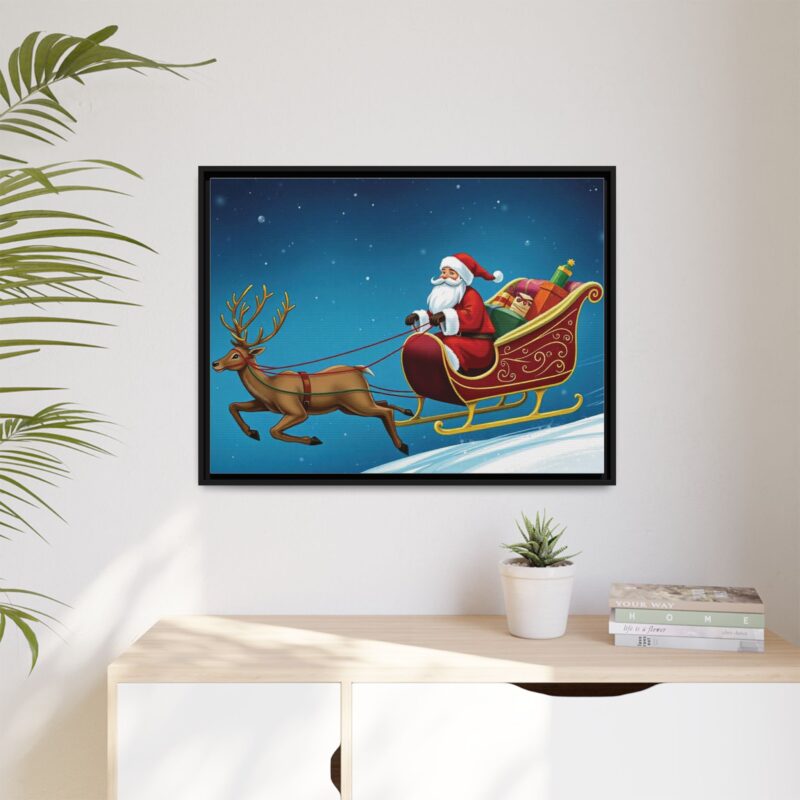 Canvas Print - Traditional Sleigh Ride Santa Claus Christmas Wall Art - Image 16