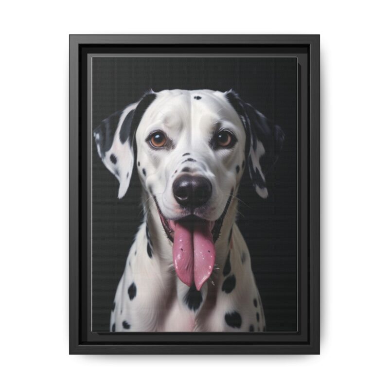 Canvas Art print features a detailed oil painting of a Dalmatian dog with a playful pink tongue sticking out - Image 6