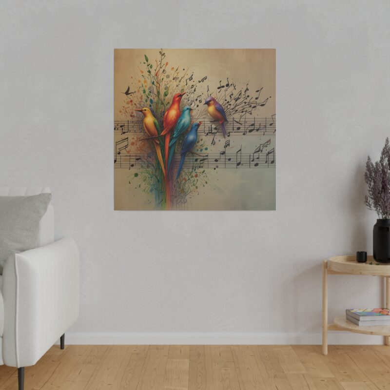 Canvas Wall Art Birds Music Harmony Abstract Design - Image 52