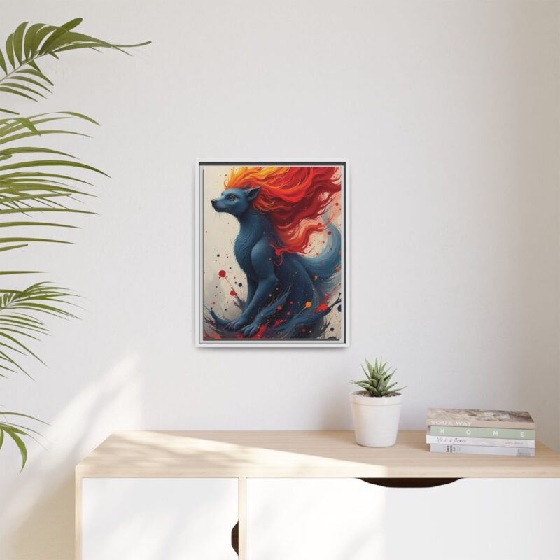 Matte Canvas, Framed  Joyful Chaos: Vibrant Colors and Energetic Expression of Happiness - Image 69