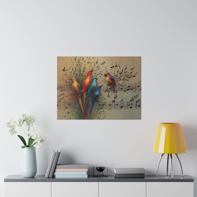 Canvas Wall Art Birds Music Harmony Abstract Design - Image 17