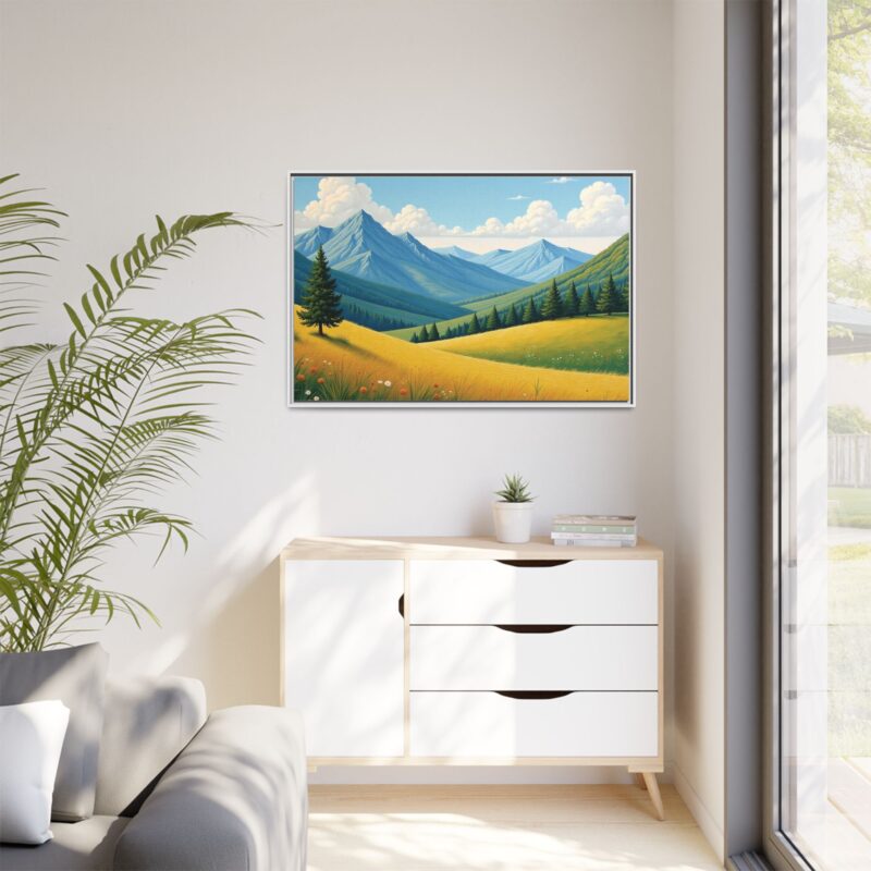 Canvas Prints - Impasto Landscapes: Textured Mountains, Fields, Water - Image 120